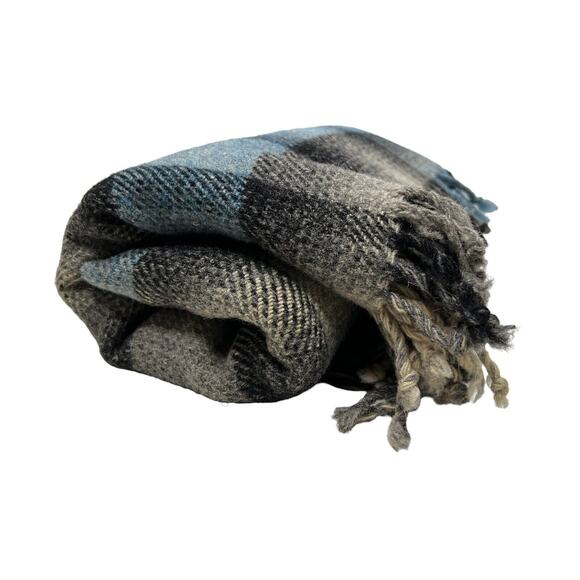 Vtg Woodward & Lothrop England Plaid Wool Small Throw Lap Blanket 50"x40" - Picture 1 of 10